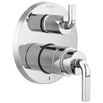 Brizo Litze Pressure Balance Valve with Integrated 3-Function Diverter Trim - Less Handles - Complete Kit - Polished Chrome
