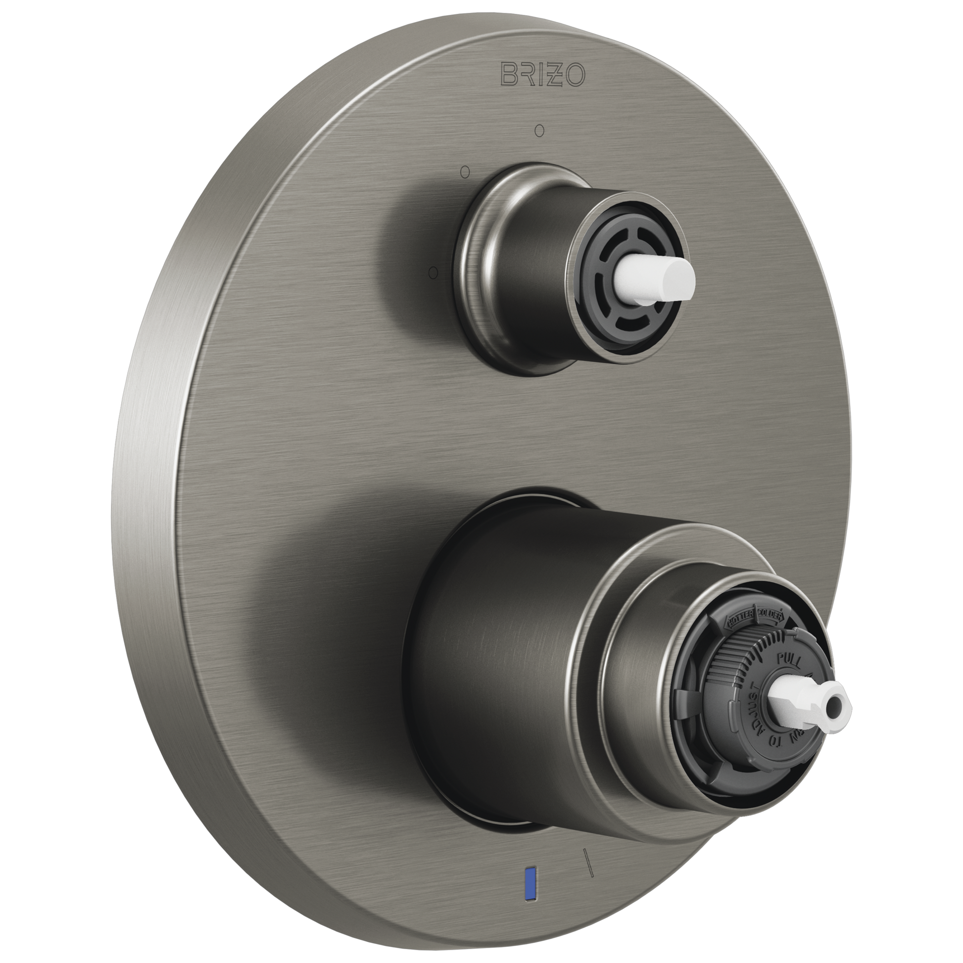 Litze Pressure Balance Valve with Integrated 3-Function Diverter Trim - Less Handles - Brilliance® Luxe Steel®