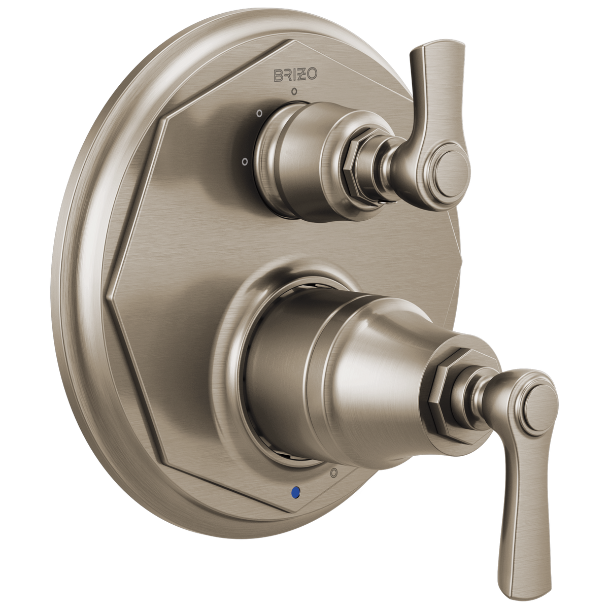 Rook Pressure Balance Valve with Integrated 3-Function Diverter Trim - Brilliance® Luxe Nickel®