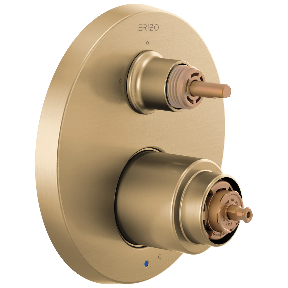 Odin Pressure Balance Valve with Integrated 3-Function Diverter Trim - Less Handles - Brilliance® Luxe Gold®
