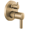 Brizo Odin Pressure Balance Valve with Integrated 3-Function Diverter Trim - Less Handles - Complete Kit - Brilliance® Luxe Gold®