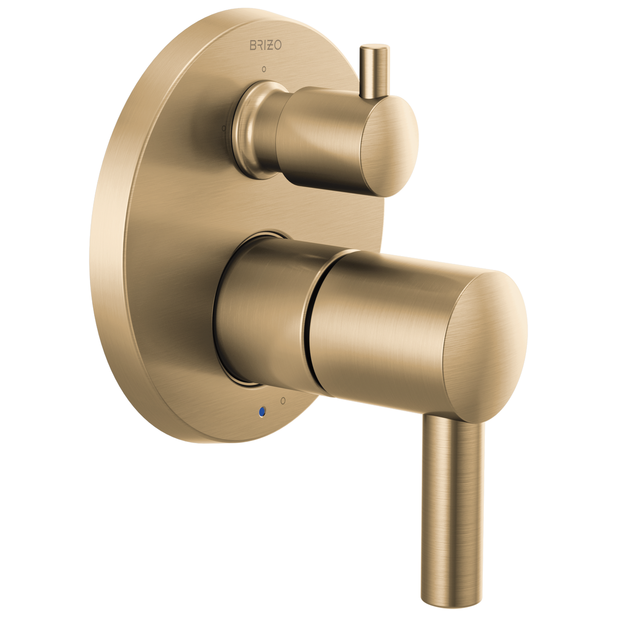 Brizo Odin Pressure Balance Valve with Integrated 3-Function Diverter Trim - Less Handles - Complete Kit - Brilliance® Luxe Gold®