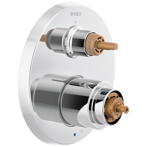 Odin Pressure Balance Valve with Integrated 3-Function Diverter Trim - Less Handles - Polished Chrome