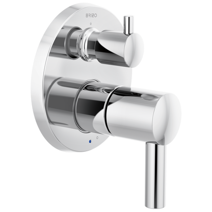 Brizo Odin Pressure Balance Valve with Integrated 3-Function Diverter Trim - Less Handles - Complete Kit - Polished Chrome