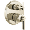 Brizo Invari Pressure Balance Valve With Integrated 3-Function Diverter Trim - Less Handles - Complete Kit - Brilliance® Polished Nickel