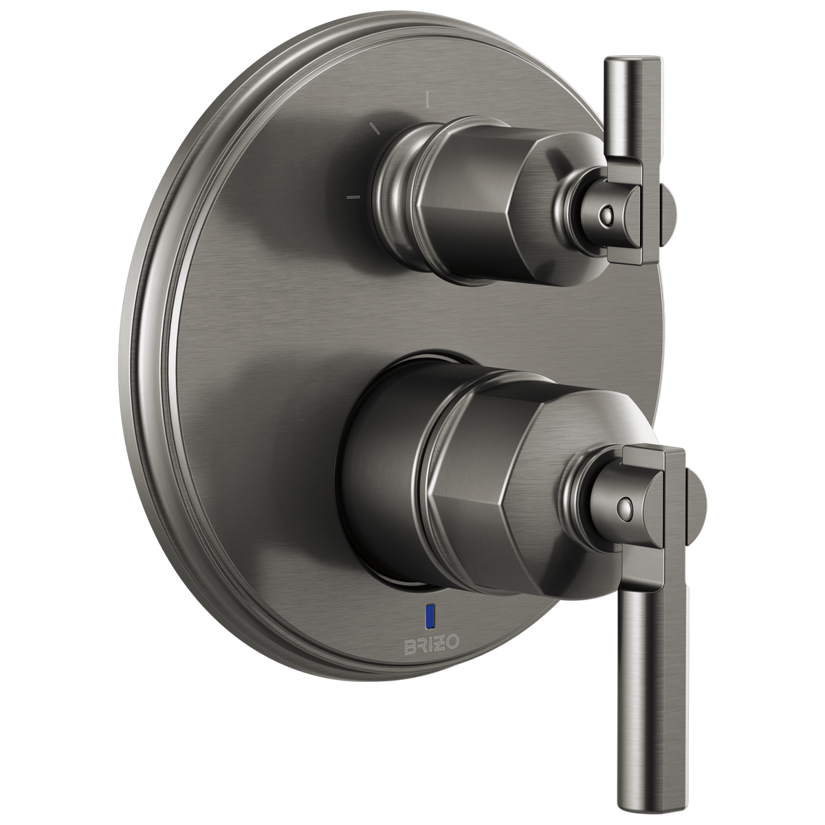 Brizo Invari Pressure Balance Valve With Integrated 3-Function Diverter Trim - Less Handles - Complete Kit - Brilliance® Luxe Steel®