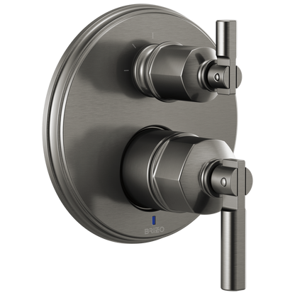 Brizo Invari Pressure Balance Valve With Integrated 3-Function Diverter Trim - Less Handles - Complete Kit - Brilliance® Luxe Steel®