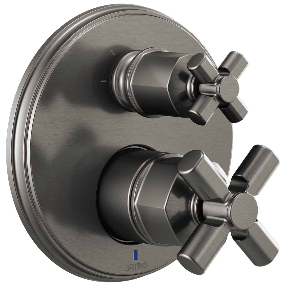 Brizo Invari Pressure Balance Valve With Integrated 3-Function Diverter Trim - Less Handles - Complete Kit - Brilliance® Luxe Steel®