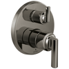 Brizo Levoir Pressure Balance Valve With Integrated 3-Function Diverter Trim - Less Handles - Complete Kit - Brilliance® Black Onyx
