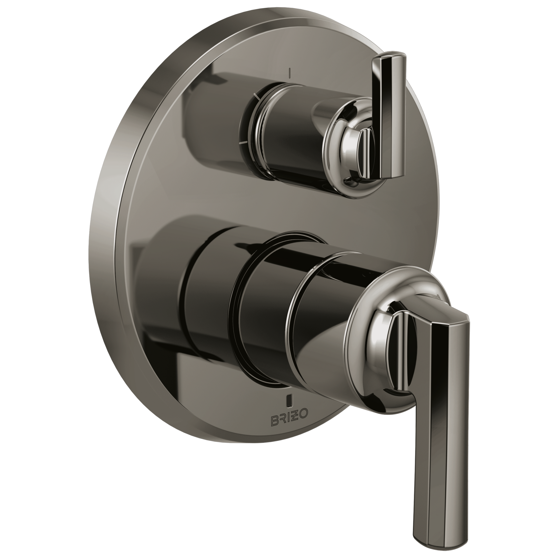 Brizo Levoir Pressure Balance Valve With Integrated 3-Function Diverter Trim - Less Handles - Complete Kit - Brilliance® Black Onyx