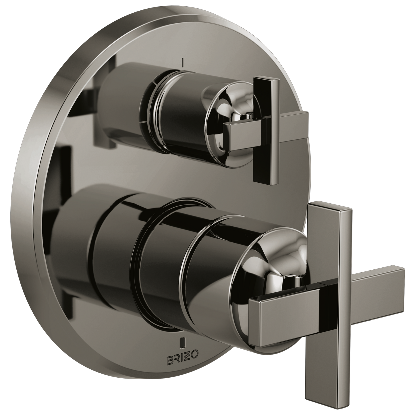 Brizo Levoir Pressure Balance Valve With Integrated 3-Function Diverter Trim - Less Handles - Complete Kit - Brilliance® Black Onyx