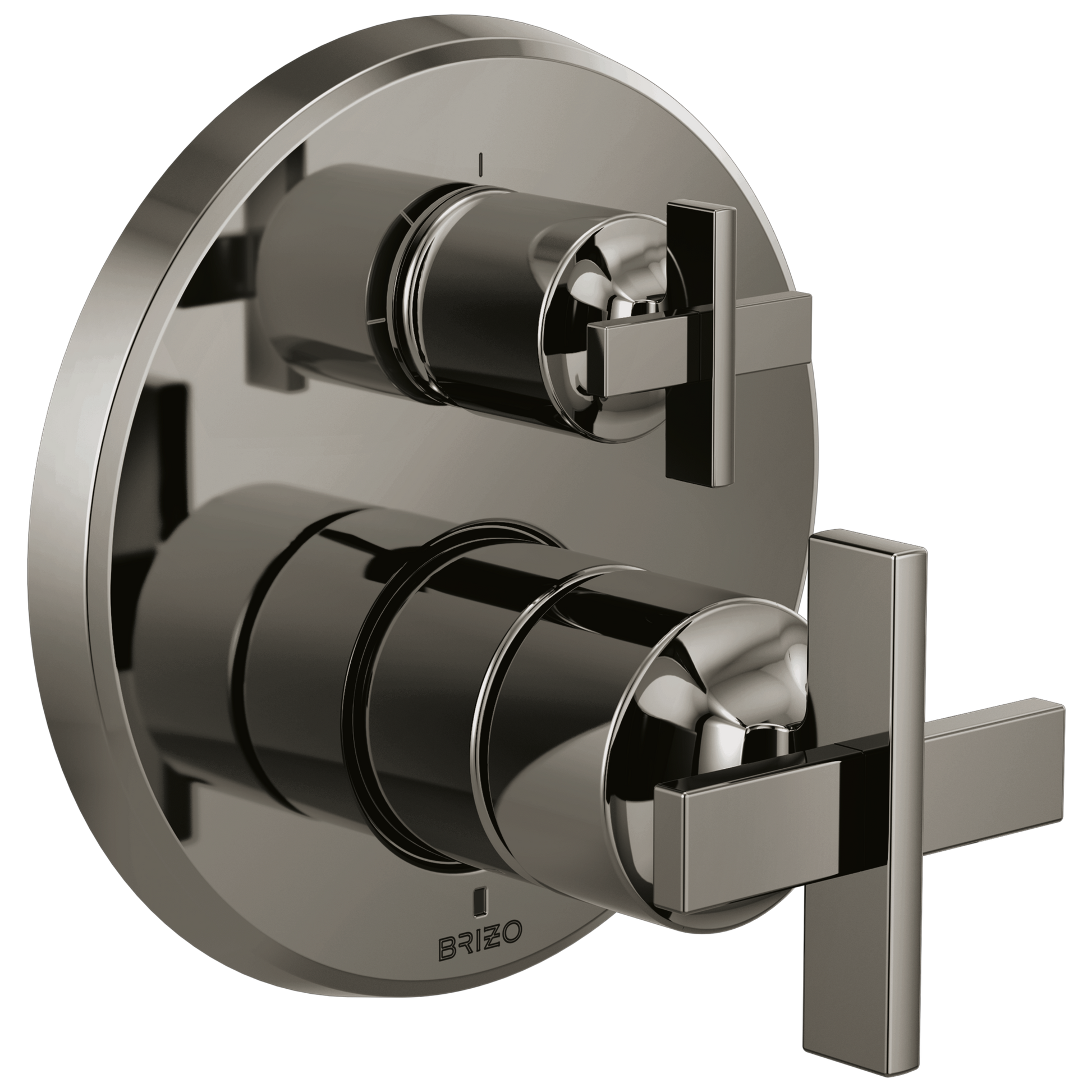 Brizo Levoir Pressure Balance Valve With Integrated 3-Function Diverter Trim - Less Handles - Complete Kit - Brilliance® Black Onyx