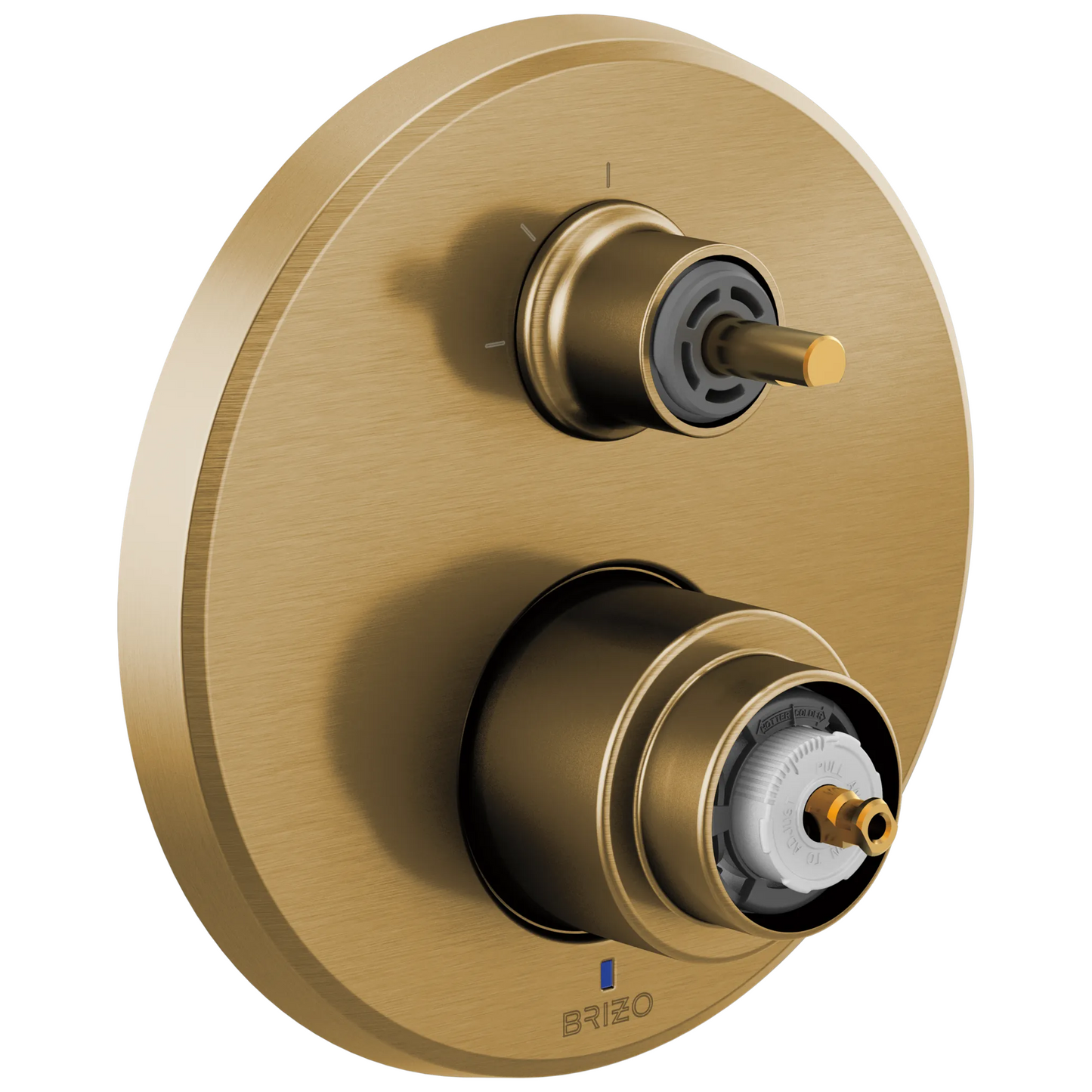 Levoir Pressure Balance Valve With Integrated 3-Function Diverter Trim - Less Handles - Brilliance® Luxe Gold®