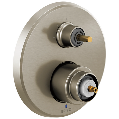 Levoir Pressure Balance Valve With Integrated 3-Function Diverter Trim - Less Handles - Brilliance® Luxe Nickel®