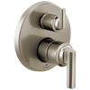 Brizo Levoir Pressure Balance Valve With Integrated 3-Function Diverter Trim - Less Handles - Complete Kit - Brilliance® Luxe Nickel®