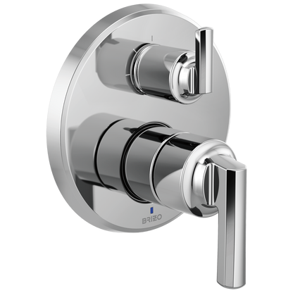 Brizo Levoir Pressure Balance Valve With Integrated 3-Function Diverter Trim - Less Handles - Complete Kit - Polished Chrome