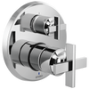 Brizo Levoir Pressure Balance Valve With Integrated 3-Function Diverter Trim - Less Handles - Complete Kit - Polished Chrome