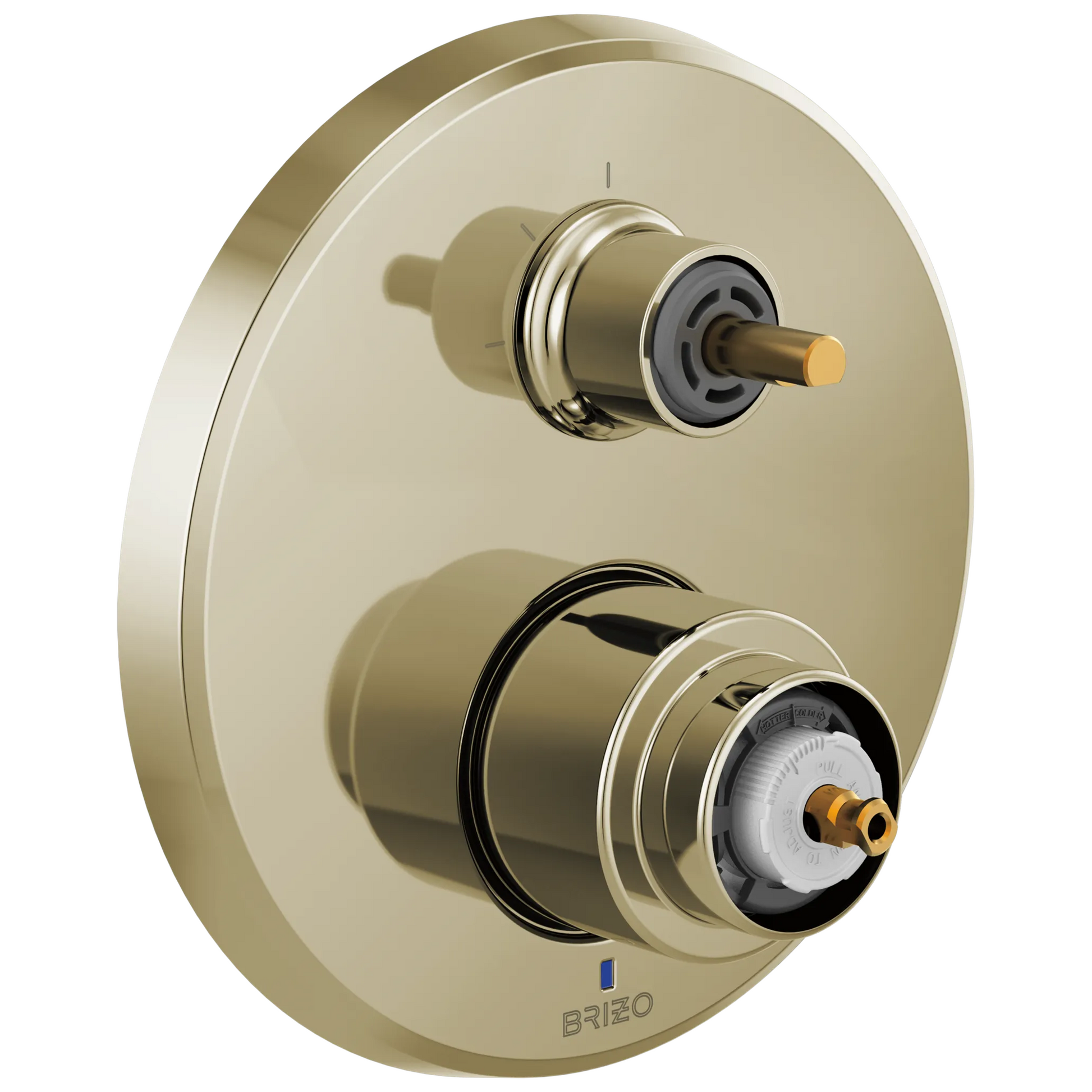 Levoir Pressure Balance Valve With Integrated 3-Function Diverter Trim - Less Handles - Brilliance® Polished Nickel