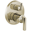 Brizo Levoir Pressure Balance Valve With Integrated 3-Function Diverter Trim - Less Handles - Complete Kit - Brilliance® Polished Nickel