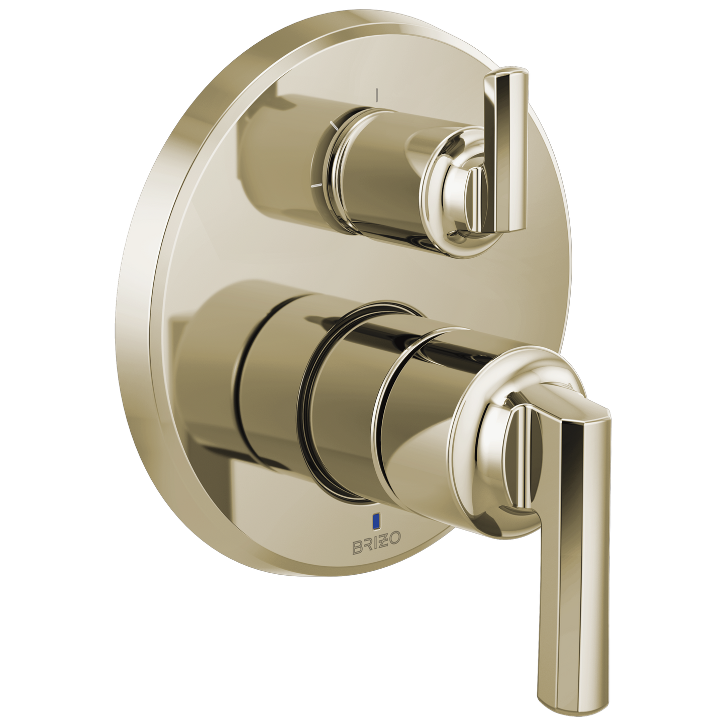 Brizo Levoir Pressure Balance Valve With Integrated 3-Function Diverter Trim - Less Handles - Complete Kit - Brilliance® Polished Nickel