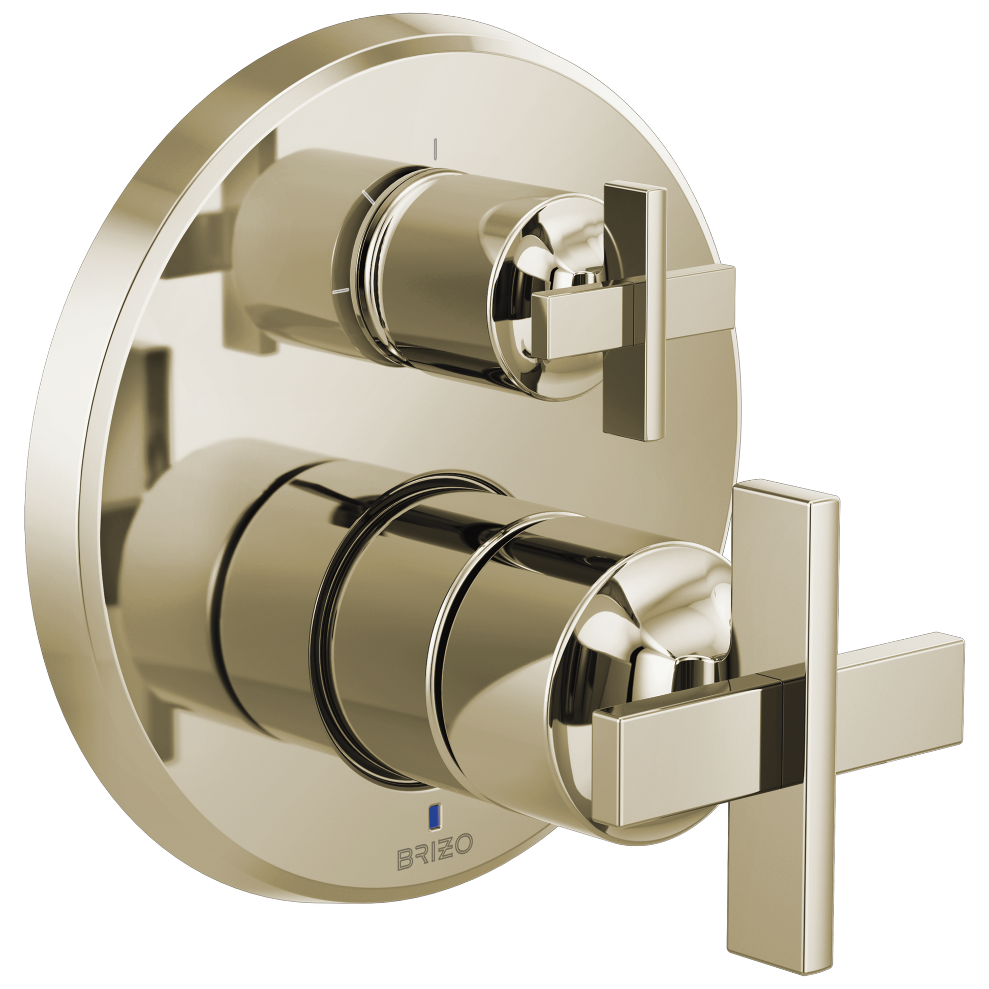 Brizo Levoir Pressure Balance Valve With Integrated 3-Function Diverter Trim - Less Handles - Complete Kit - Brilliance® Polished Nickel