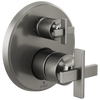 Brizo Levoir Pressure Balance Valve With Integrated 3-Function Diverter Trim - Less Handles - Complete Kit - Brilliance® Luxe Steel®