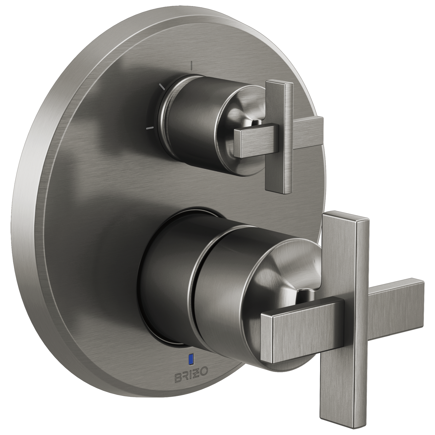 Brizo Levoir Pressure Balance Valve With Integrated 3-Function Diverter Trim - Less Handles - Complete Kit - Brilliance® Luxe Steel®