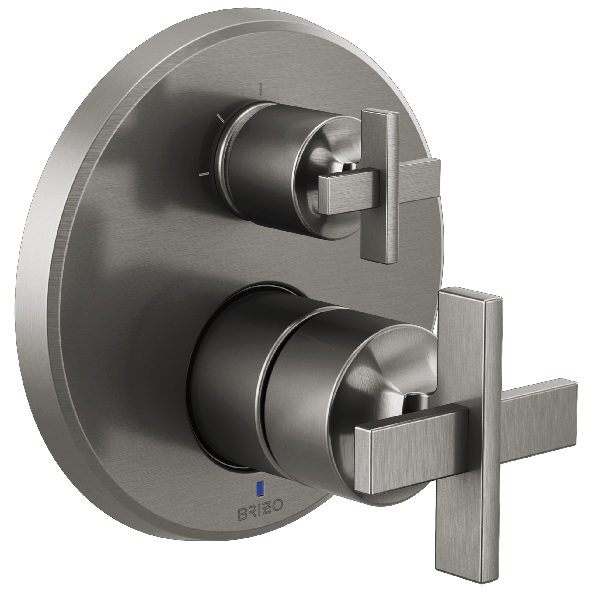 Brizo Levoir Pressure Balance Valve With Integrated 3-Function Diverter Trim - Less Handles - Complete Kit - Brilliance® Luxe Steel®