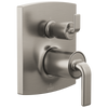 Brizo Brizo Pressure Balance Valve with Integrated 6-Function Diverter Trim - Less Handles - Complete Kit - Brilliance® Luxe Nickel®