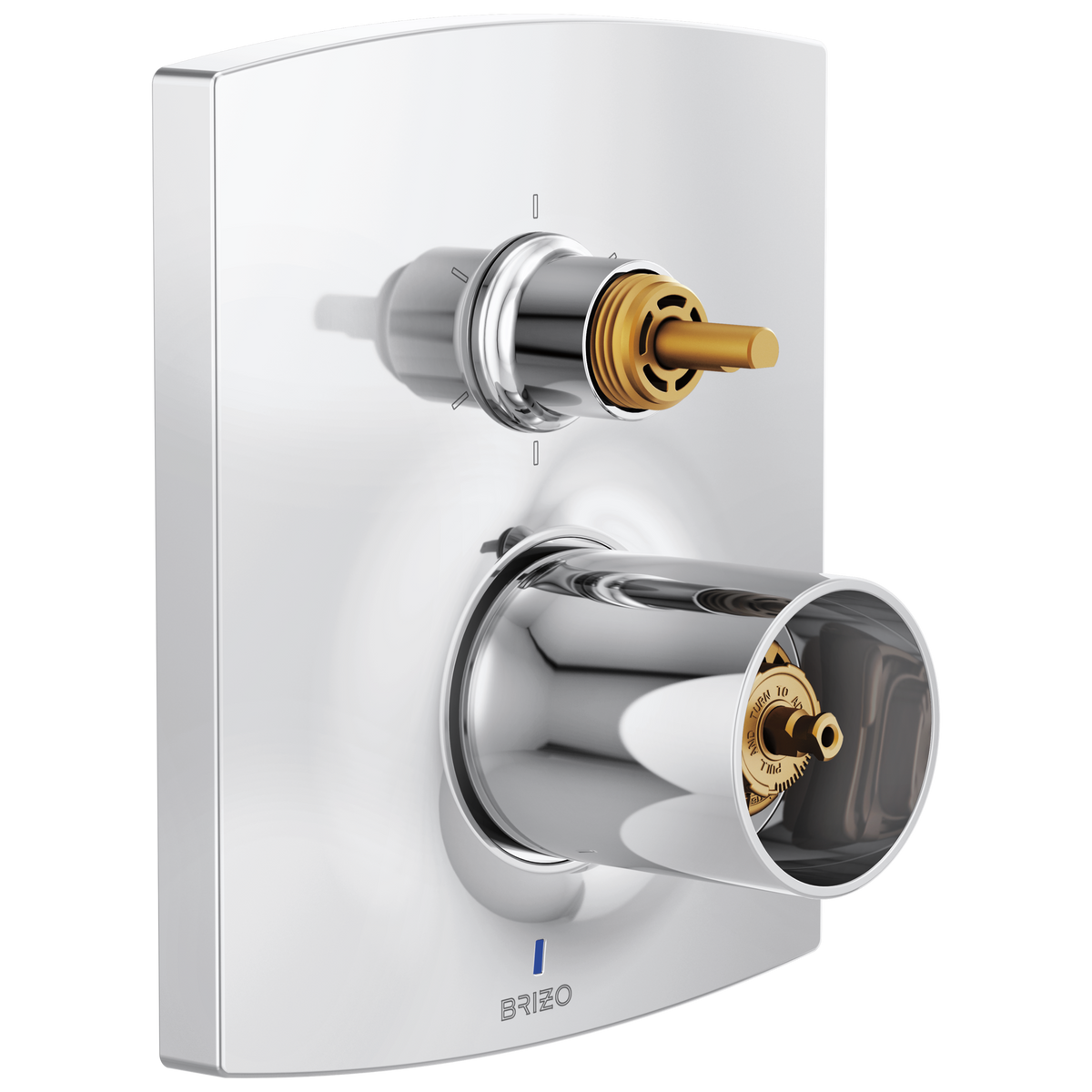 Brizo Pressure Balance Valve with Integrated 6-Function Diverter Trim - Less Handles - Polished Chrome
