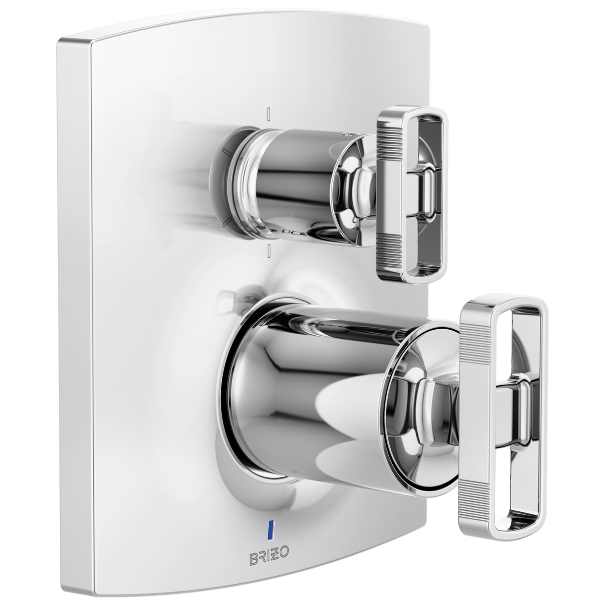 Brizo Brizo Pressure Balance Valve with Integrated 6-Function Diverter Trim - Less Handles - Complete Kit - Polished Chrome