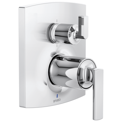 Brizo Brizo Pressure Balance Valve with Integrated 6-Function Diverter Trim - Less Handles - Complete Kit - Polished Chrome