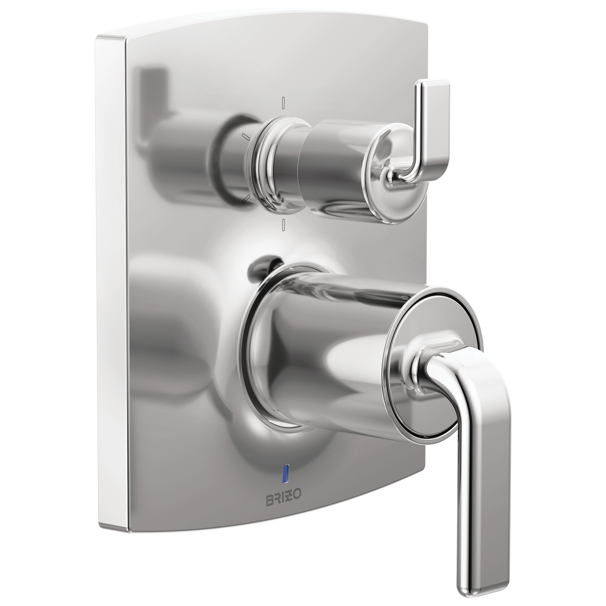 Brizo Brizo Pressure Balance Valve with Integrated 6-Function Diverter Trim - Less Handles - Complete Kit - Polished Chrome