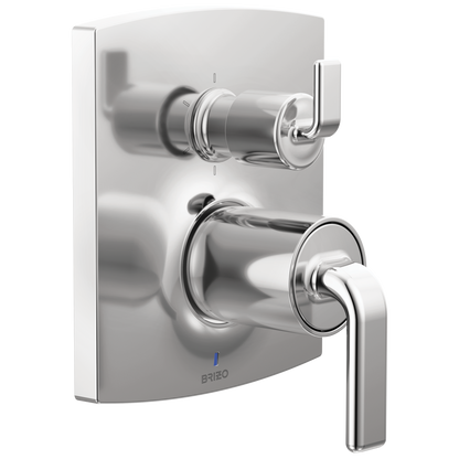Brizo Brizo Pressure Balance Valve with Integrated 6-Function Diverter Trim - Less Handles - Complete Kit - Polished Chrome
