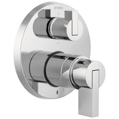 Brizo Litze Pressure Balance Valve with Integrated 6-Function Diverter Trim - Less Handles - Complete Kit - Polished Chrome
