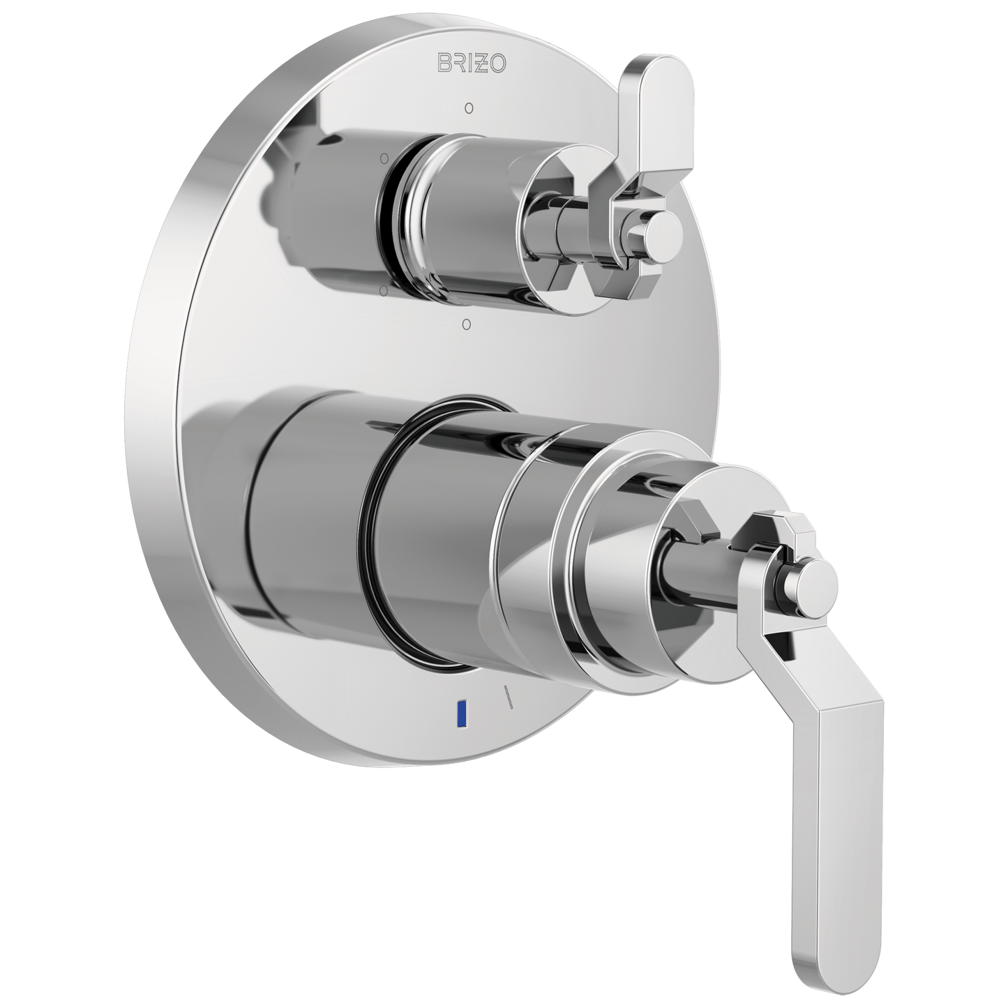 Brizo Litze Pressure Balance Valve with Integrated 6-Function Diverter Trim - Less Handles - Complete Kit - Polished Chrome