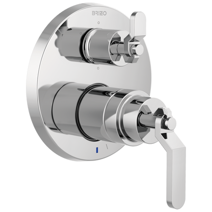 Brizo Litze Pressure Balance Valve with Integrated 6-Function Diverter Trim - Less Handles - Complete Kit - Polished Chrome