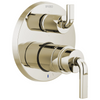 Brizo Litze Pressure Balance Valve with Integrated 6-Function Diverter Trim - Less Handles - Complete Kit - Brilliance® Polished Nickel