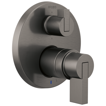 Brizo Litze Pressure Balance Valve with Integrated 6-Function Diverter Trim - Less Handles - Complete Kit - Brilliance® Luxe Steel®