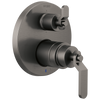 Brizo Litze Pressure Balance Valve with Integrated 6-Function Diverter Trim - Less Handles - Complete Kit - Brilliance® Luxe Steel®