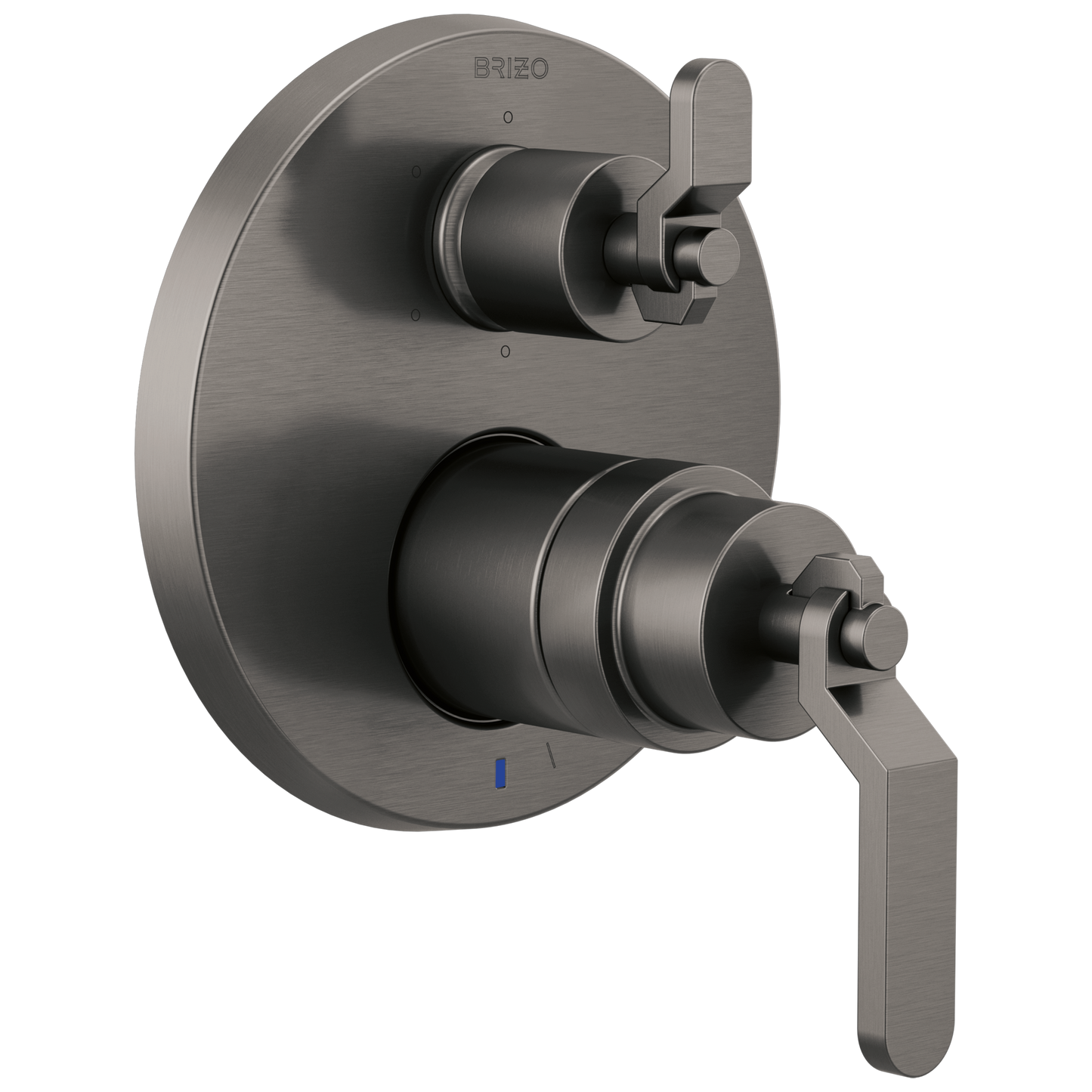 Brizo Litze Pressure Balance Valve with Integrated 6-Function Diverter Trim - Less Handles - Complete Kit - Brilliance® Luxe Steel®