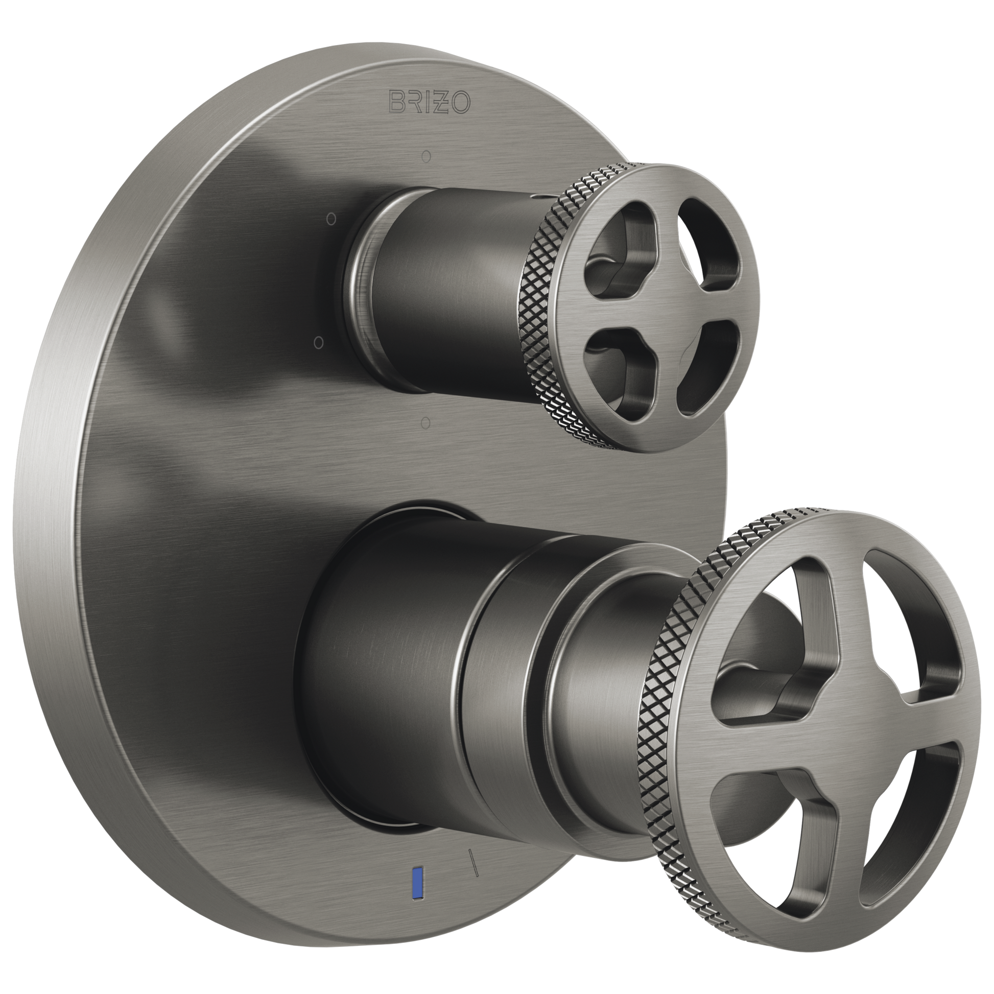 Brizo Litze Pressure Balance Valve with Integrated 6-Function Diverter Trim - Less Handles - Complete Kit - Brilliance® Luxe Steel®