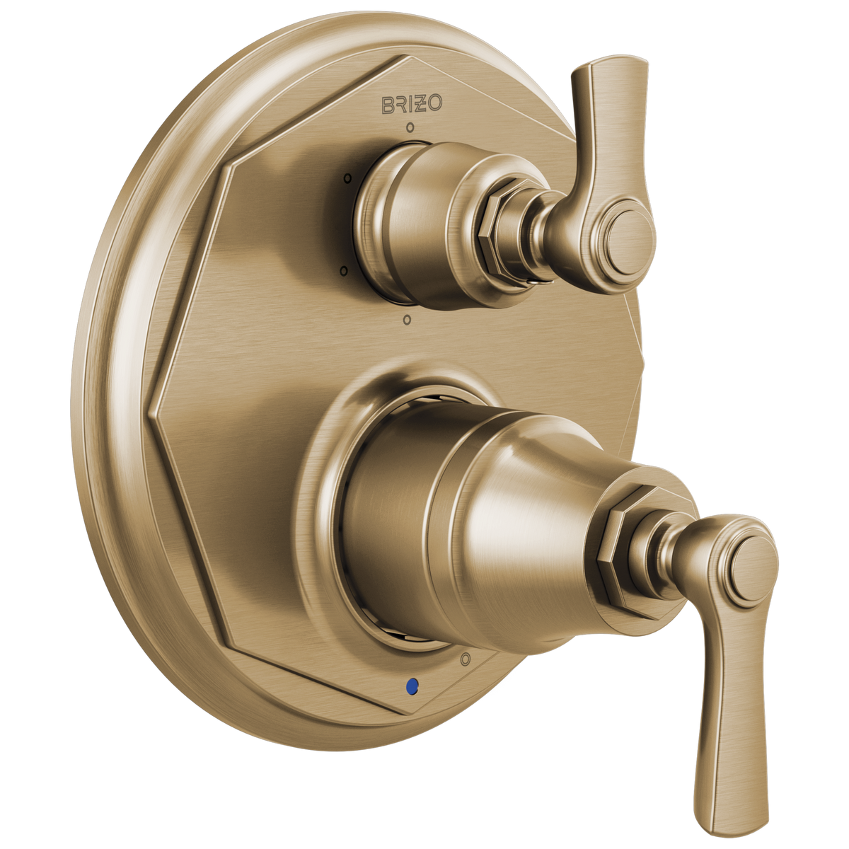 Rook Pressure Balance Valve with Integrated 6-Function Diverter Trim - Brilliance® Luxe Gold®