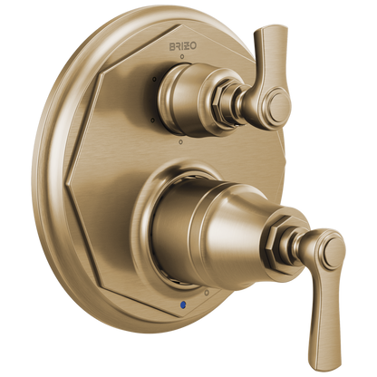 Rook Pressure Balance Valve with Integrated 6-Function Diverter Trim - Brilliance® Luxe Gold®