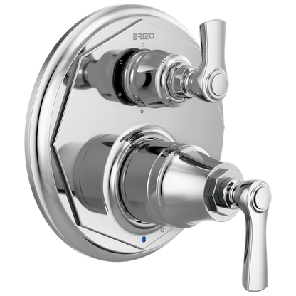 Rook Pressure Balance Valve with Integrated 6-Function Diverter Trim - Polished Chrome