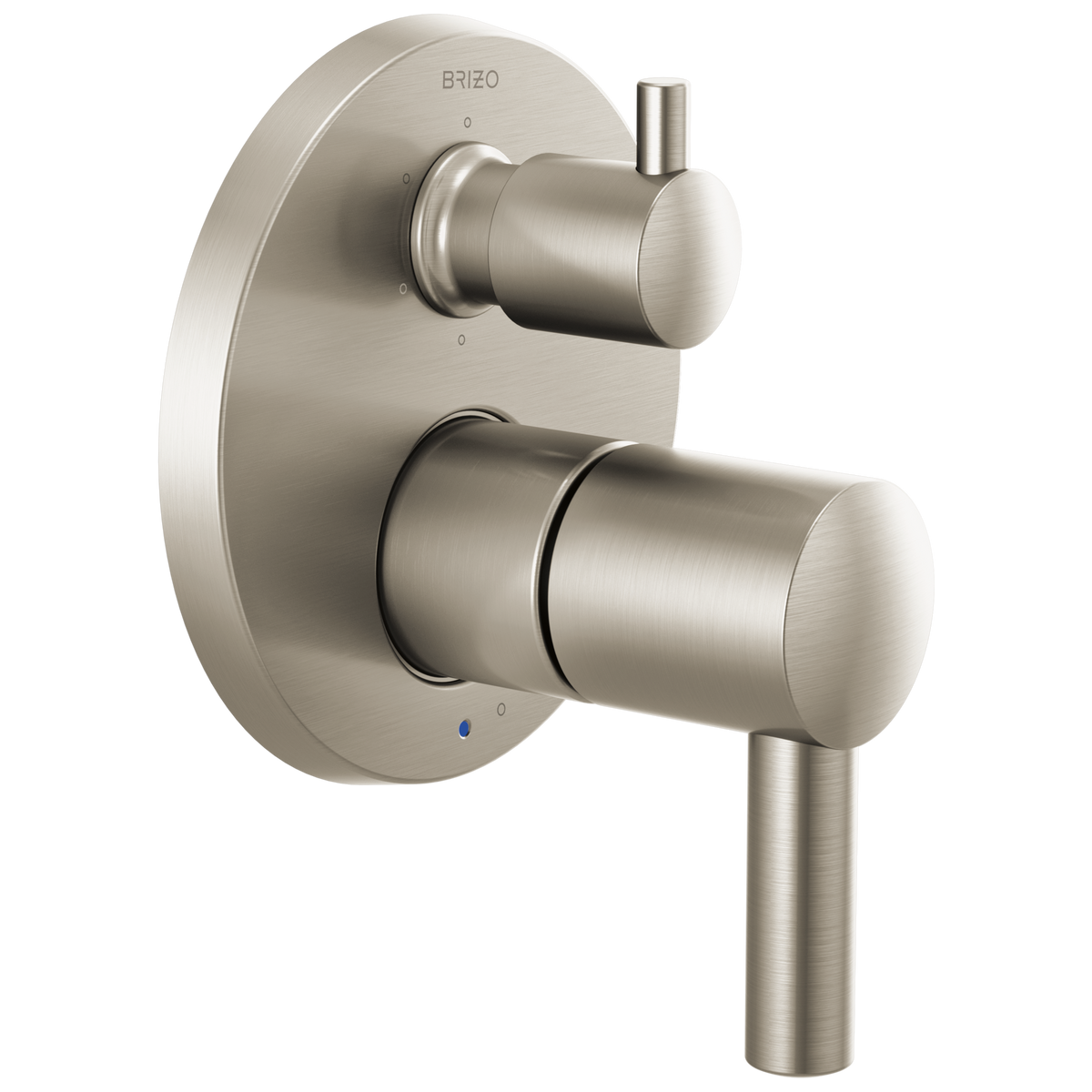 Brizo Odin Pressure Balance Valve with Integrated 6-Function Diverter Trim - Less Handles - Complete Kit - Brilliance® Brushed Nickel