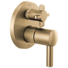 Brizo Odin Pressure Balance Valve with Integrated 6-Function Diverter Trim - Less Handles - Complete Kit - Brilliance® Luxe Gold®