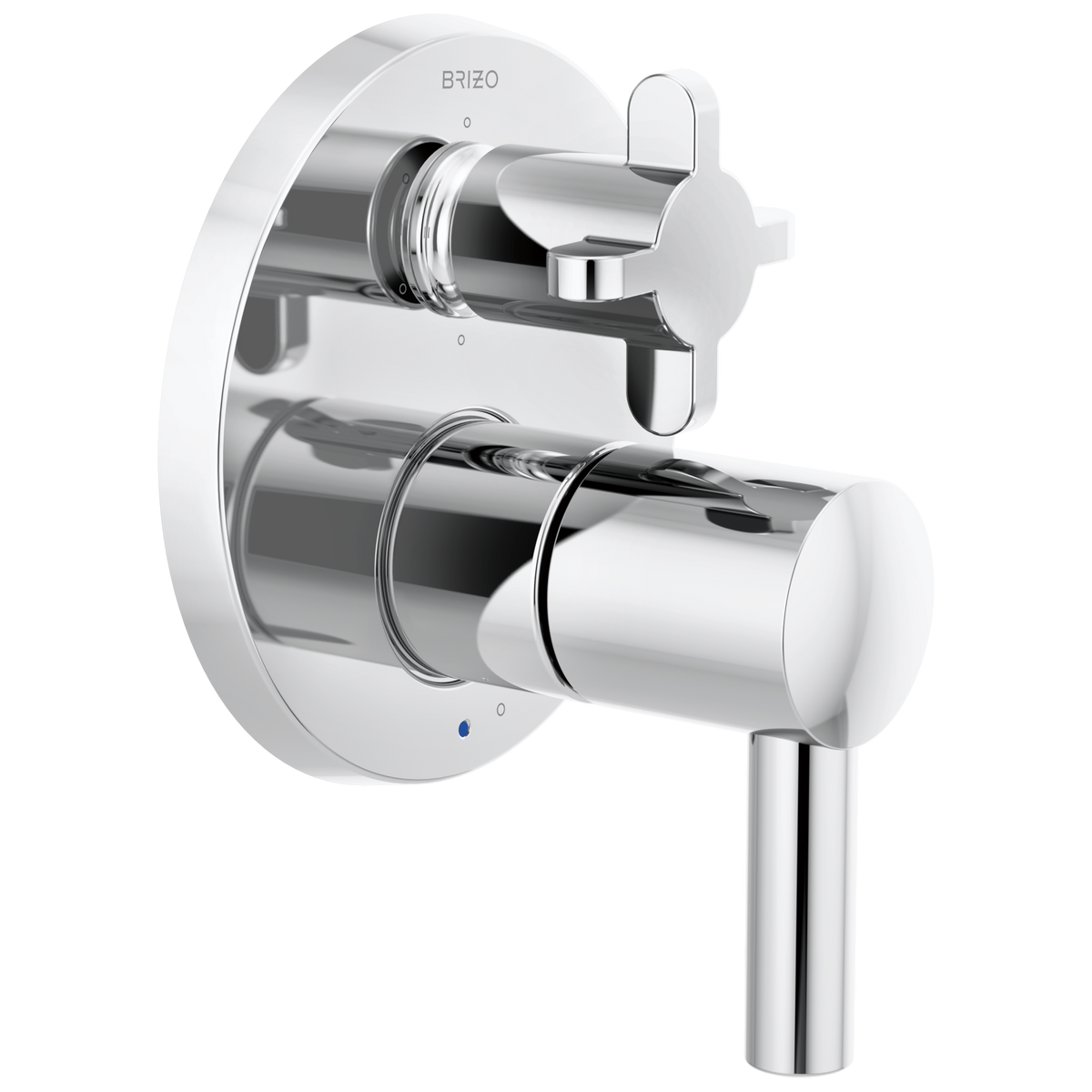 Brizo Odin Pressure Balance Valve with Integrated 6-Function Diverter Trim - Less Handles - Complete Kit - Polished Chrome