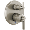 Brizo Invari Pressure Balance Valve With Integrated 6-Function Diverter Trim - Less Handles - Complete Kit - Brilliance® Luxe Nickel®
