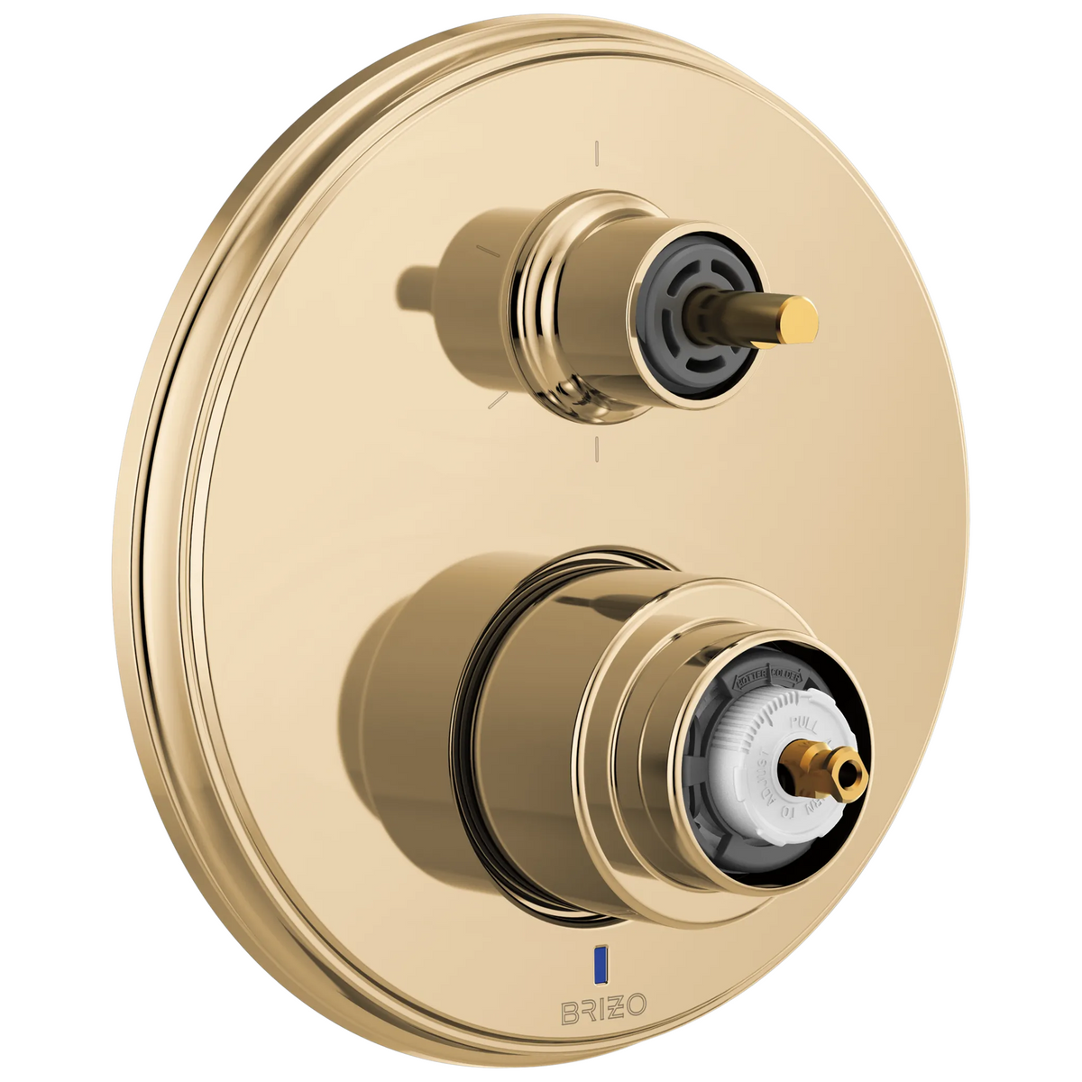 Invari Pressure Balance Valve With Integrated 6-Function Diverter Trim - Less Handles - Brilliance® Polished Gold